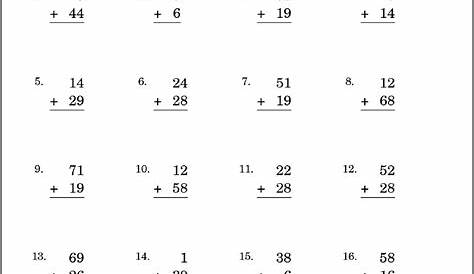 mental math worksheet grade 2