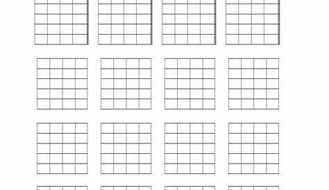 guitar chord blank chart