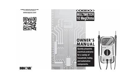 Innova 3320 Auto-Ranging DMM Owner Manual | Manualzz