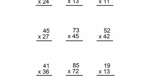 4th Grade Two Digit Multiplication Worksheets - Free Printable