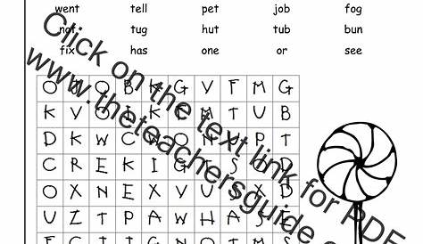 word search for first grade