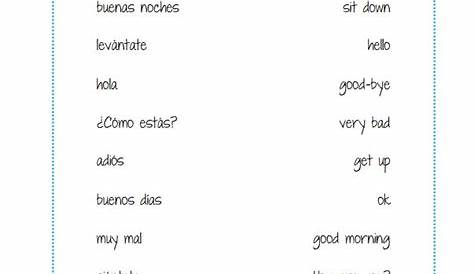 greetings spanish worksheets
