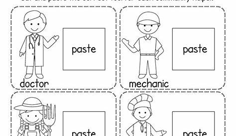 Kindergarten Careers Worksheet | Community helpers worksheets preschool