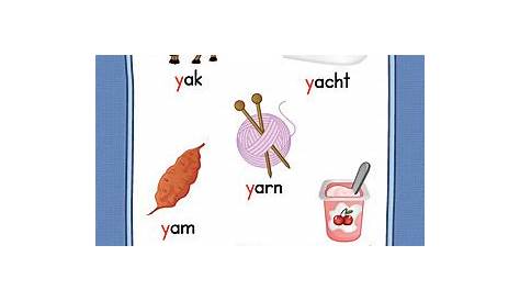 letter y words for kids