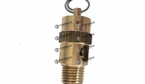 Pressure relief safety valve 1/2” Set @ 120 psi - Compressorparts