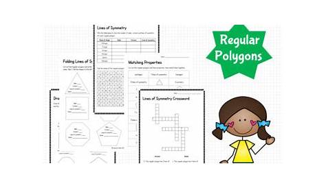 lines of symmetry polygons worksheets