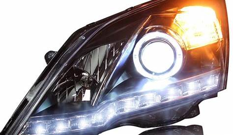 A For Honda CRV headlights 2007 2011 For CRV LED head lamp Angel eye