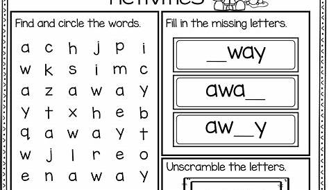 Printable Sight Word Activities