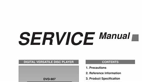 SAMSUNG DVD-907 SERVICE MANUAL Pdf Download | ManualsLib