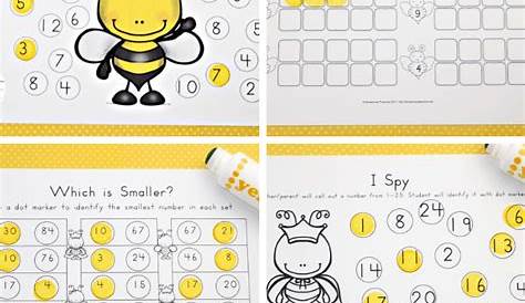 Printable Honey Bee Math Activities for Preschoolers