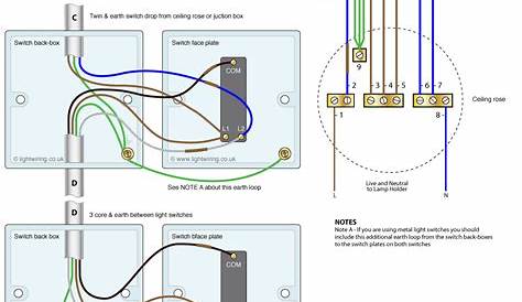 2 way lighting wiring diagram uk
