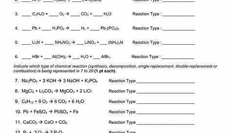 worksheet. Chemical Reaction Worksheet. Grass Fedjp Worksheet Study Site