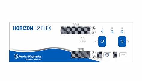Centrifuge Model HORIZON 12 Flex Front Panel Label - Drucker Diagnostics