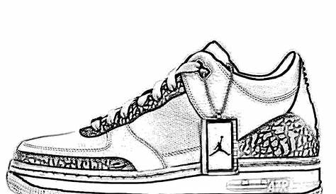 printable jordan shoes template