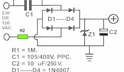 12V DC Power Supply without Transformer - Power Supply Circuits