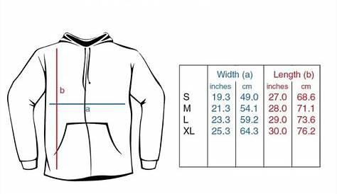 youth sweatshirt size chart