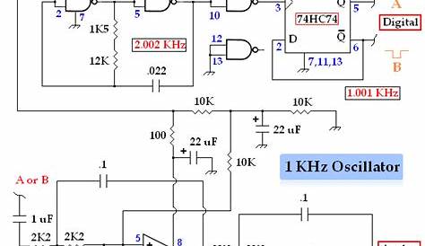 One KHz Digital and Analog Oscillator - Basic_Circuit - Circuit Diagram