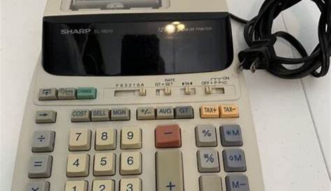 Sharp EL-1801V Portable 12-Digit 2-Color Serial Printing Calculator for sale online | eBay