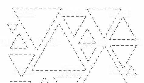 Triangle Tracing Worksheet | AlphabetWorksheetsFree.com
