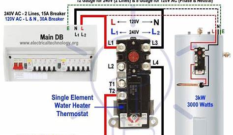 How to Wire Single Element Water Heater and Thermostat? | Water heater