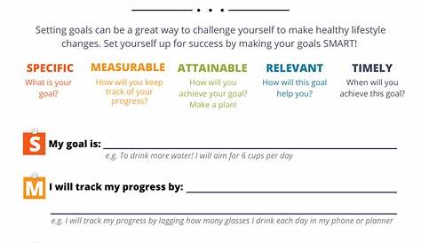 smart goals therapy worksheet