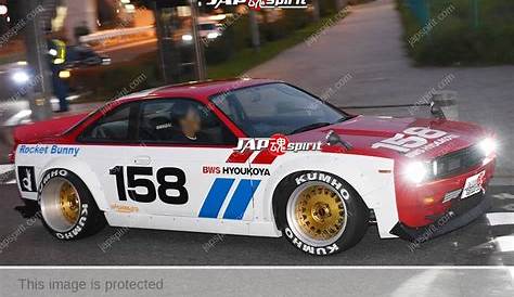 Stancenation 2016 Nissan Silvia S14 Rocket bunny attached white & red