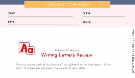Writing Letters Review | Worksheets Free