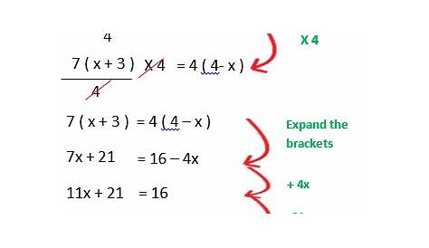 linear equations with fractions examples