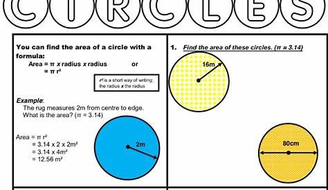 Handout about calculating the area of quadrants, semicircles and three