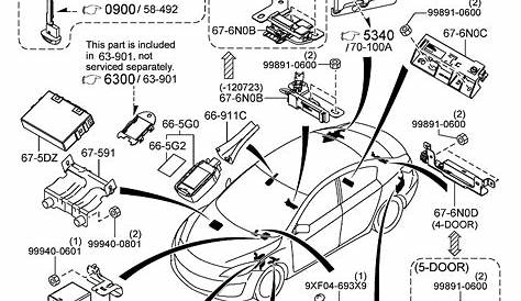 2012 Mazda Mazda 3 Transmitter. Keyless. Entry. Keypad. SET