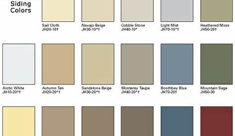hardie plank siding colors chart