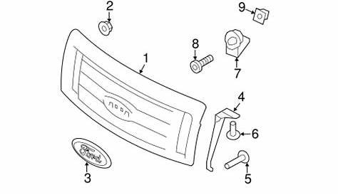 2014 ford f150 grill parts diagram