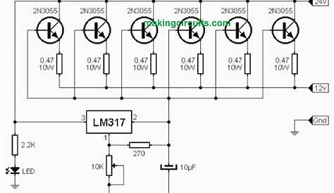 High Current LM317 Variable Power Supply Circuit