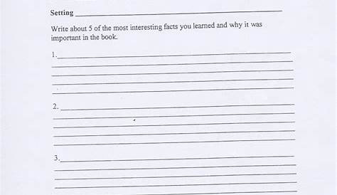Ms. Hill's Fifth Grade / Non-Fiction Book Report form