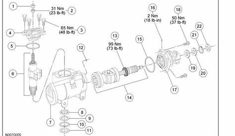 Ford integral power steering gear, diagram