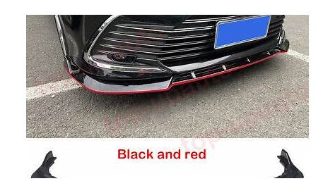 For Toyota Camry 2021 2022 XLE LE Black red Front Bumper Lip Body
