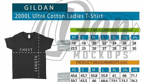 gildan 2000 size chart