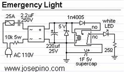 fully automatic emergency light circuit diagram