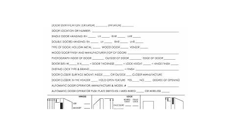 Door Measurement Sheet Form - Fill Out and Sign Printable PDF Template