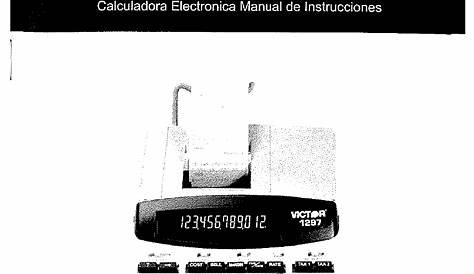 Victor Calculator 1297 User Guide | ManualsOnline.com