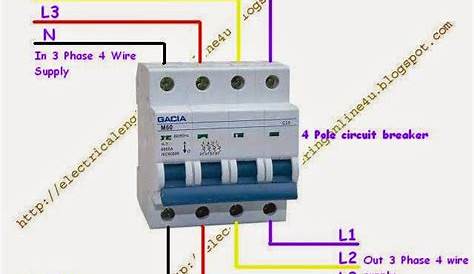 3 phase circuit breaker wiring diagram