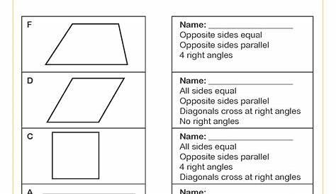 grade 8 understanding quadrilaterals worksheet