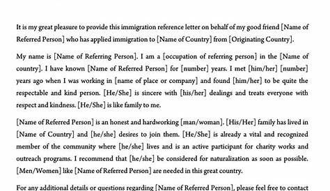 Letter of Support for Immigration | 10 Best Examples