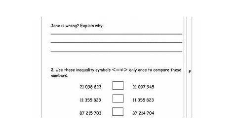 Ordering and Comparing Large numbers | Teaching Resources