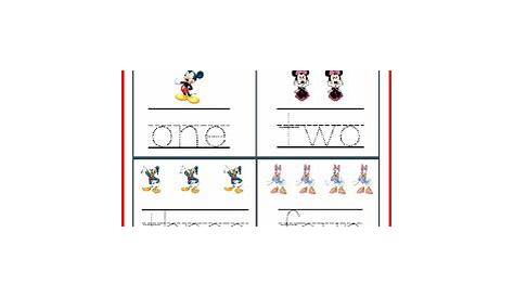mickey mouse math worksheet
