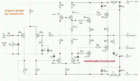 DIY 100 Watt MOSFET Amplifier Circuit with PCB | Homemade Circuit Projects