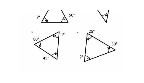 triangle angle sum worksheet