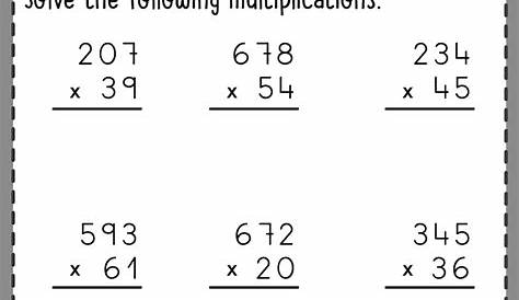 5Th Grade Printable Multiplication Worksheets - 5th Grade Worksheet