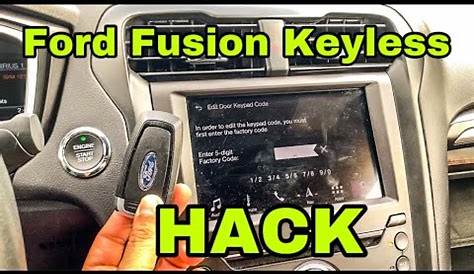 2020 ford fusion factory door code