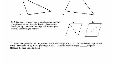 Triangles 1 Worksheet for 5th - 9th Grade | Lesson Planet